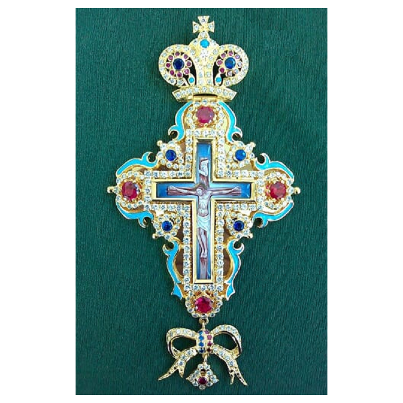 Pectoral Cross, Silver, Christian Orthodox, Agritelis Church Supplies, ieraskevi.com