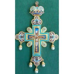 Pectoral Cross, Silver, Christian Orthodox, Agritelis Church Supplies, ieraskevi.com