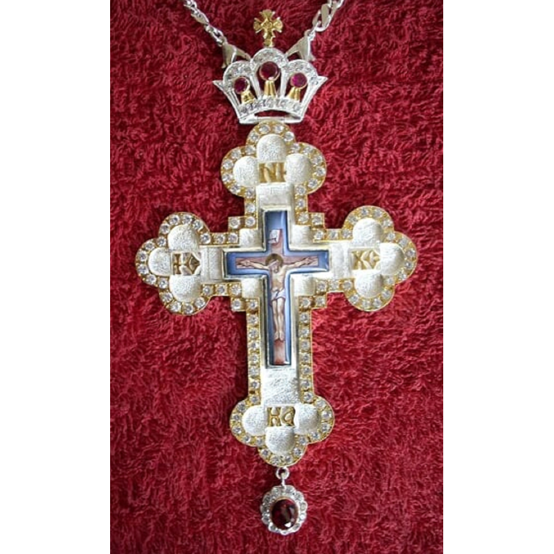 Pectoral Cross, Silver, Christian Orthodox, Agritelis Church Supplies, ieraskevi.com