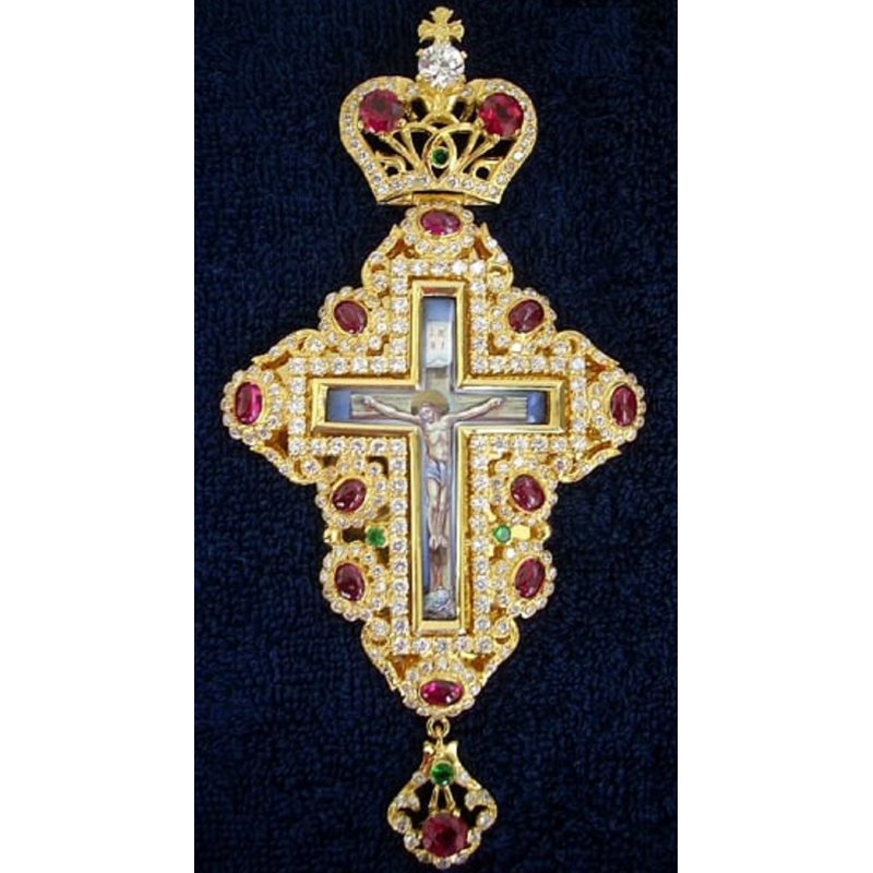 Pectoral Cross, Silver, Christian Orthodox, Agritelis Church Supplies, ieraskevi.com