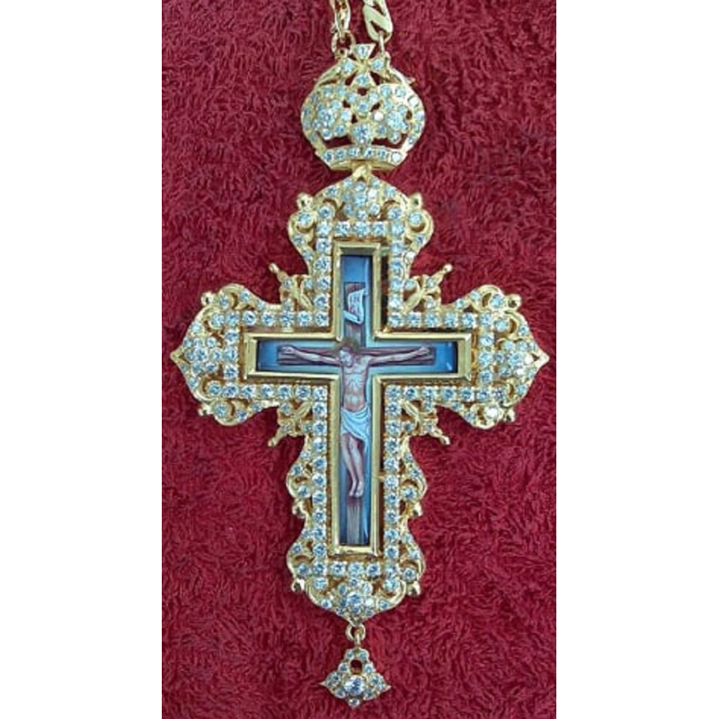 Pectoral Cross, Silver, Christian Orthodox, Agritelis Church Supplies, ieraskevi.com