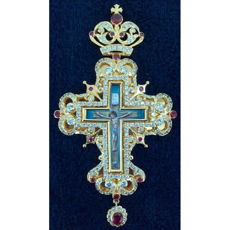 Pectoral Cross, Silver, Christian Orthodox, Agritelis Church Supplies, ieraskevi.com