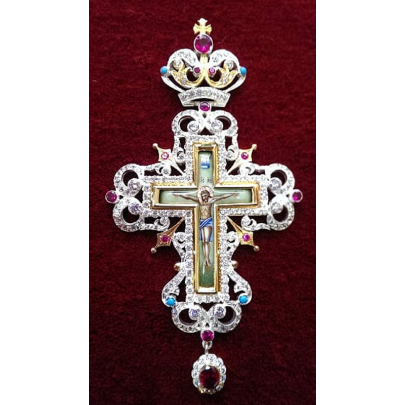 Pectoral Cross, Silver, Christian Orthodox, Agritelis Church Supplies, ieraskevi.com