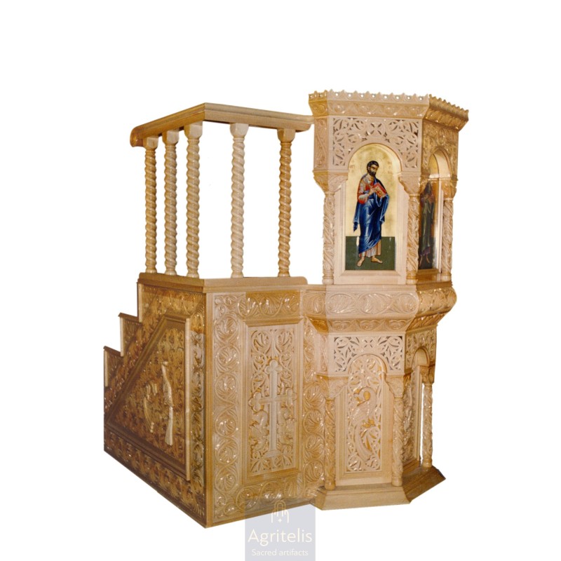 Amvon, Christian Orthodox Altar, Woodcraft, Oak, ieraskevi.com, Agritelis, Church Supplies