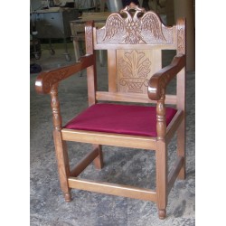 Chair, Christian Orthodox Chair, Woodcraft, Oak, ieraskevi.com, Agritelis, Church Supplies