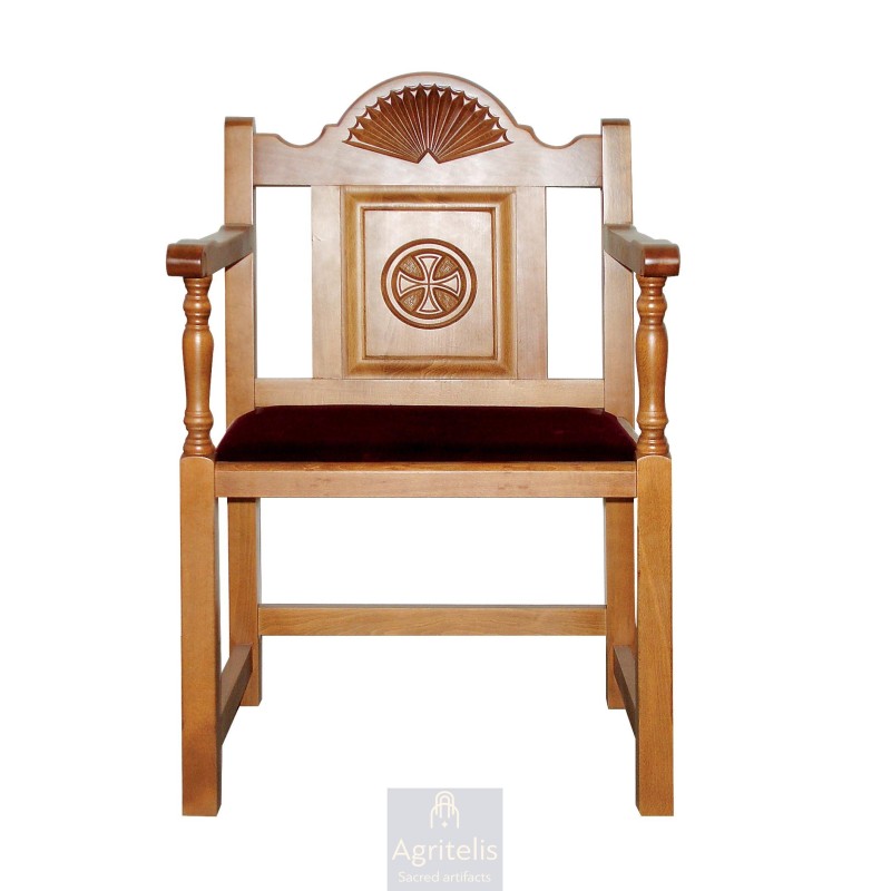 Chair, Christian Orthodox Chair, Woodcraft, Oak, ieraskevi.com, Agritelis, Church Supplies