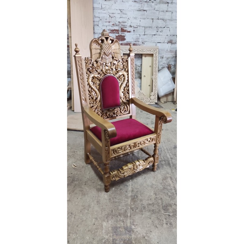 Chair, Christian Orthodox Chair, Woodcraft, Oak, ieraskevi.com, Agritelis, Church Supplies