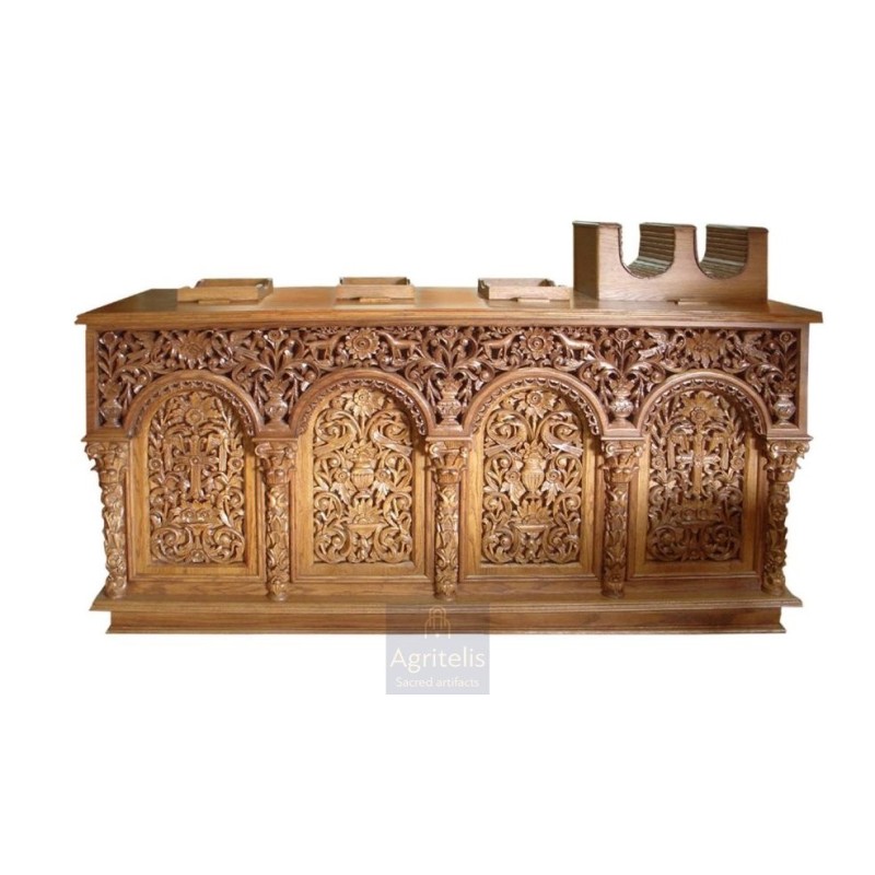 Candle Holder, Christian Orthodox Chair, Woodcraft, Oak, ieraskevi.com, Agritelis, Church Supplies