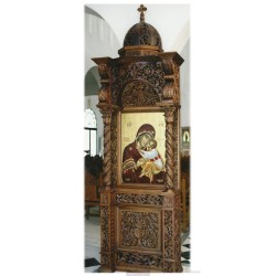 Icon Stand, Christian Orthodox Chair, Woodcraft, Oak, ieraskevi.com, Agritelis, Church Supplies