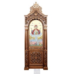 Icon Stand, Christian Orthodox Chair, Woodcraft, Oak, ieraskevi.com, Agritelis, Church Supplies