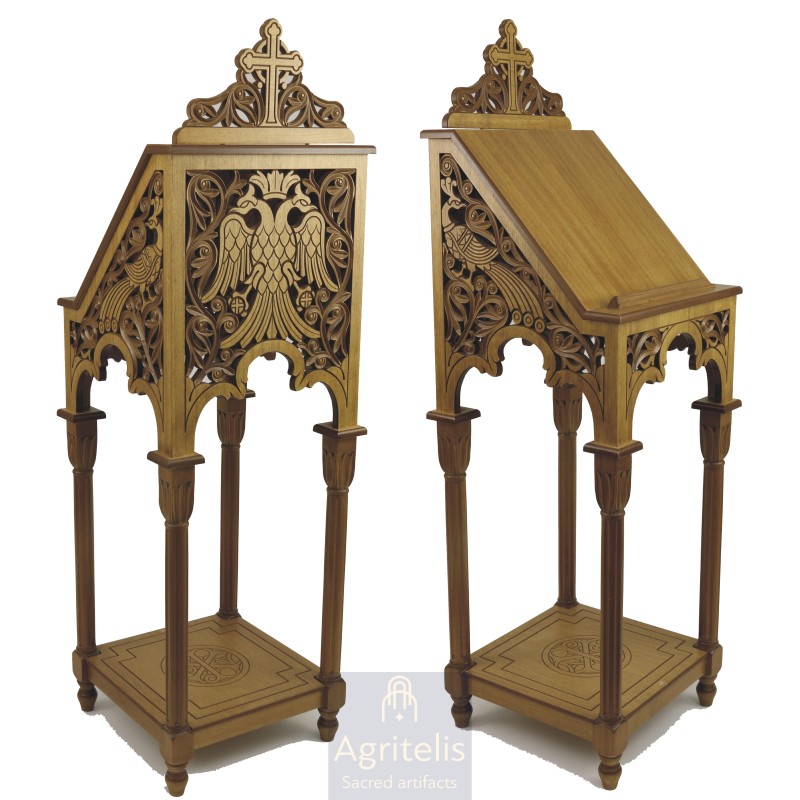 Icon Stand, Christian Orthodox Chair, Woodcraft, Oak, ieraskevi.com, Agritelis, Church Supplies