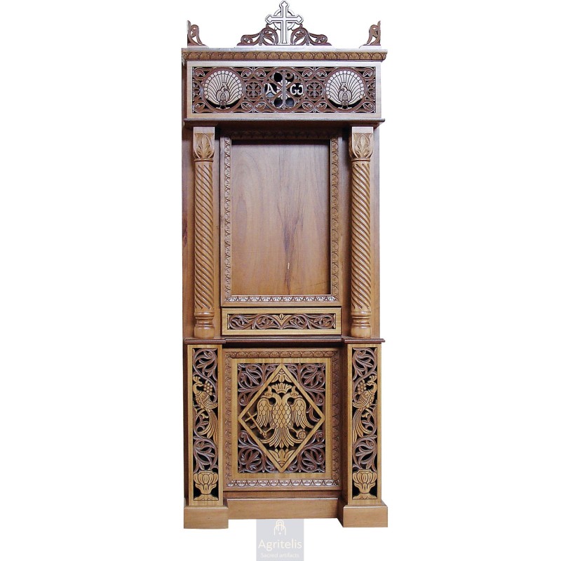 Icon Stand, Christian Orthodox Chair, Woodcraft, Oak, ieraskevi.com, Agritelis, Church Supplies