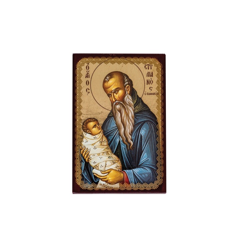 Christian Orthodox Icon, Icon on wood, Saint Stylianos, Agritelis Sacred Artifacts, ieraskevi.com