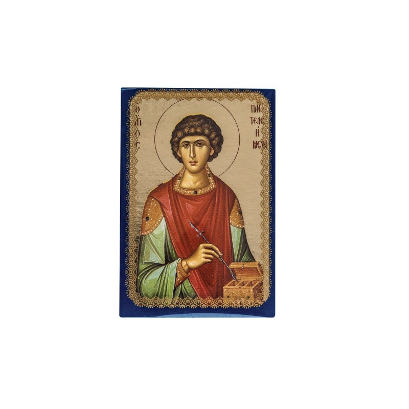 Christian Orthodox Icon, Icon on wood, Agios Panteleimonas, Agritelis Sacred Artifacts, ieraskevi.com