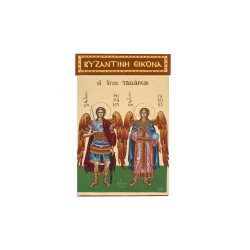 Christian Orthodox Icon, Icon on wood, Holy Taxiarches, Agritelis Sacred Artifacts, ieraskevi.com