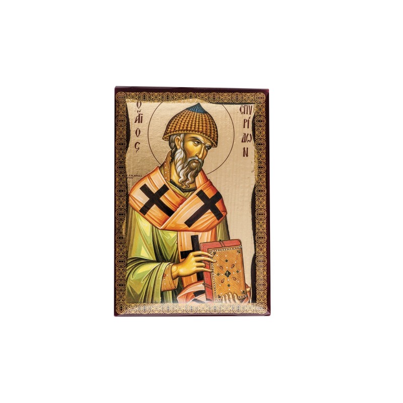 Christian Orthodox Icon, Icon on wood, Saint Spyridon, Agritelis Sacred Artifacts, ieraskevi.com