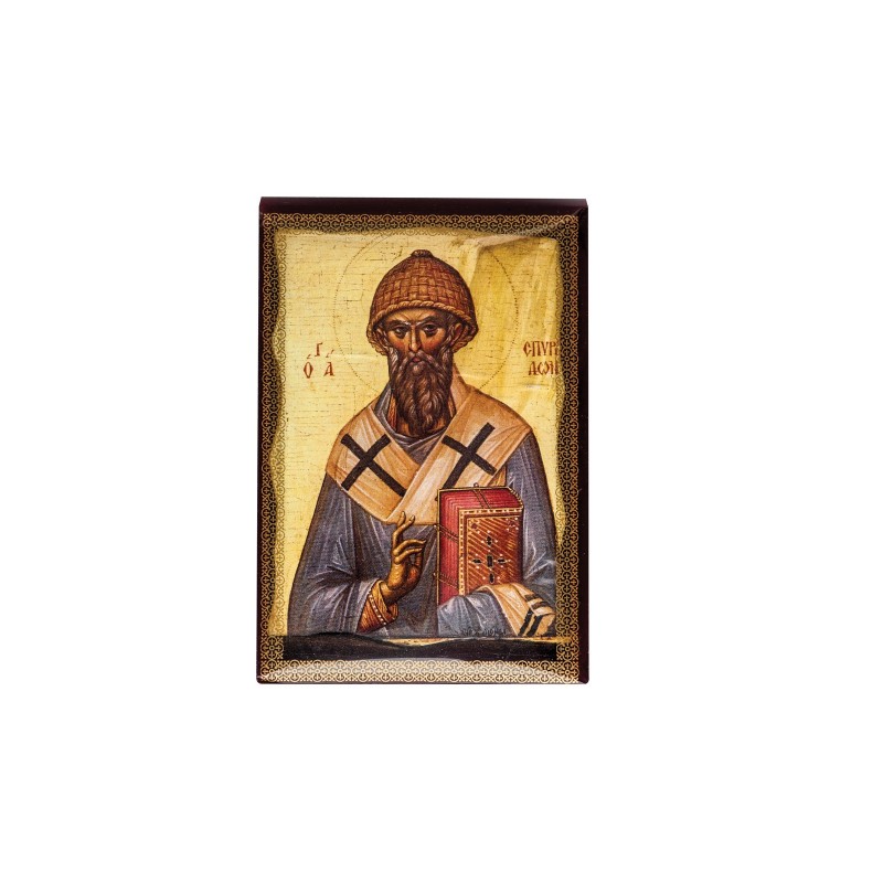 Christian Orthodox Icon, Icon on wood, Saint Spyridon, Agritelis Sacred Artifacts, ieraskevi.com