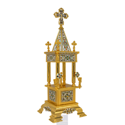 Tabernacle, Gold Plated Tabernacle, Enameled Tabernacle, Agritelis, Church Supplies, ieraskevi.com