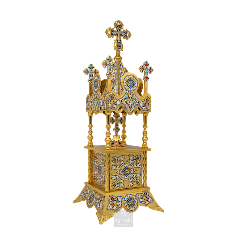 Tabernacle, Gold Plated Tabernacle, Enameled Tabernacle, Agritelis, Church Supplies, ieraskevi.com