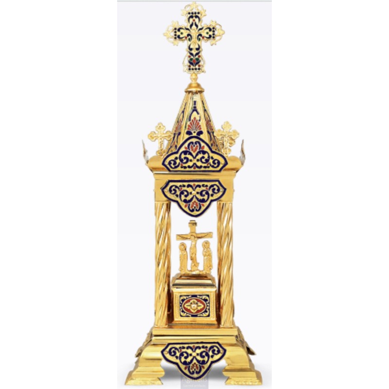 Tabernacle, Gold Plated Tabernacle, Enameled Tabernacle, Agritelis, Church Supplies, ieraskevi.com