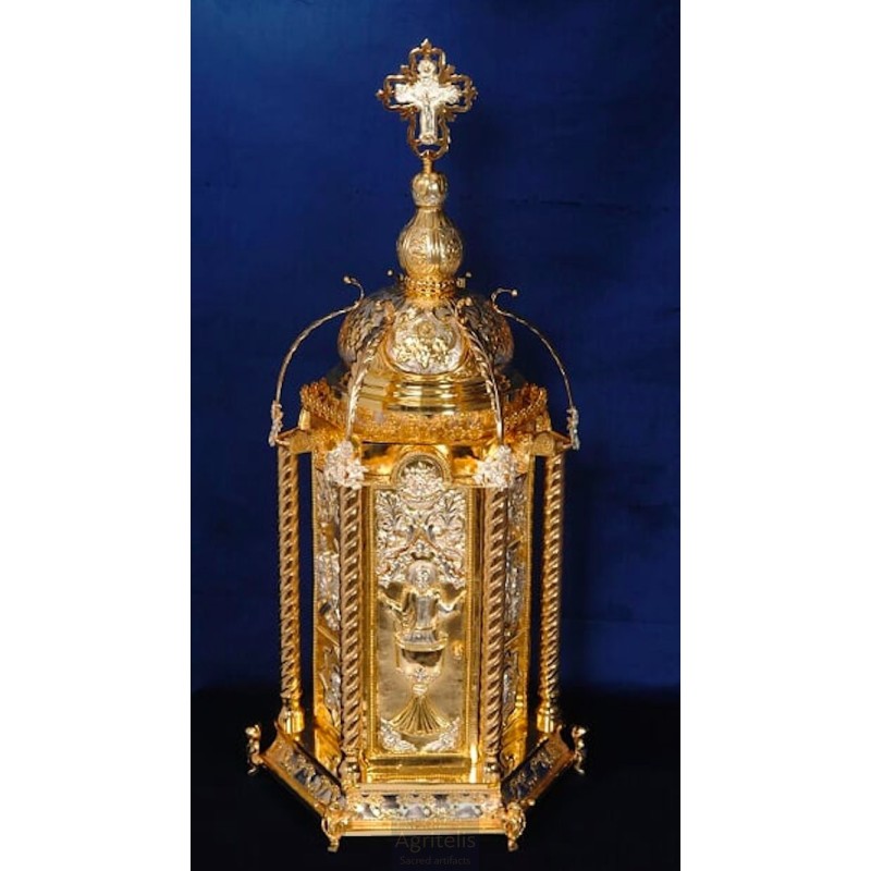 Tabernacle, Gold Plated Tabernacle, Enameled Tabernacle, Agritelis, Church Supplies, ieraskevi.com