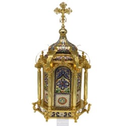 Tabernacle, Gold Plated Tabernacle, Enameled Tabernacle, Agritelis, Church Supplies, ieraskevi.com