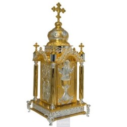 Enameled Tabernacle Brass Gold Plated