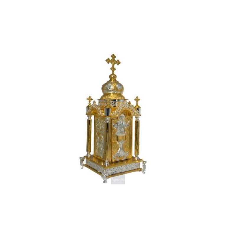 Enameled Tabernacle Brass Gold Plated