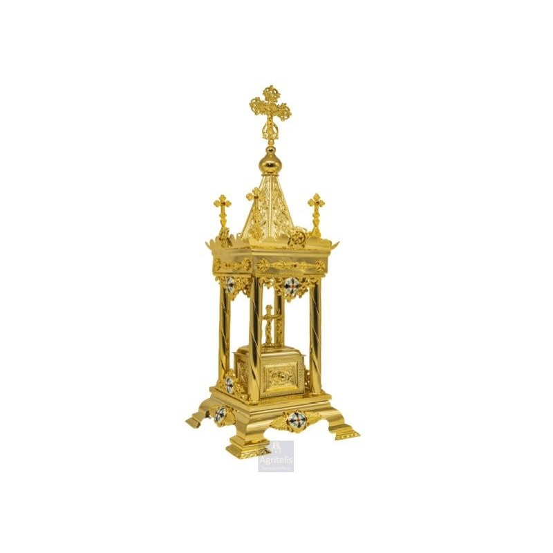 Tabernacle, Gold Plated Tabernacle, Enameled Tabernacle, Agritelis, Church Supplies, ieraskevi.com