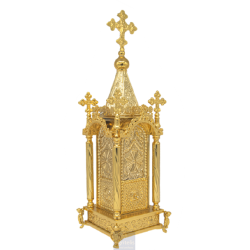 Enameled Tabernacle Brass Gold Plated