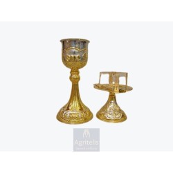 Chalice set, Gold Plated Chalice, Enameled Chalice, Agritelis, Church Supplies, ieraskevi.com