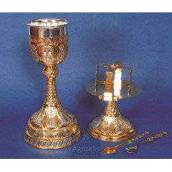 Chalice set, Gold Plated Chalice, Enameled Chalice, Agritelis, Church Supplies, ieraskevi.com