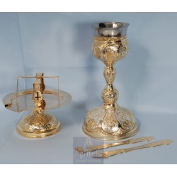 Chalice set, Gold Plated Chalice, Enameled Chalice, Agritelis, Church Supplies, ieraskevi.com