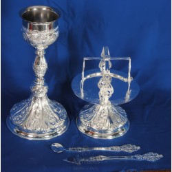 Chalice set, Gold Plated Chalice, Enameled Chalice, Agritelis, Church Supplies, ieraskevi.com