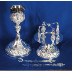 Chalice set, Gold Plated Chalice, Enameled Chalice, Agritelis, Church Supplies, ieraskevi.com