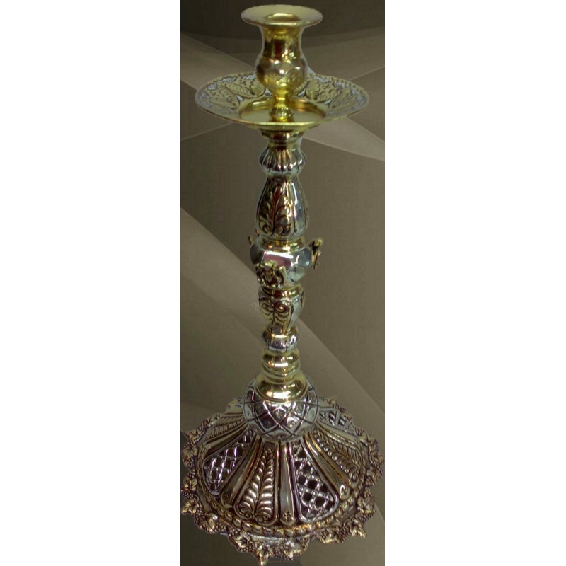 Candlestick Altar Silver and Gold plated