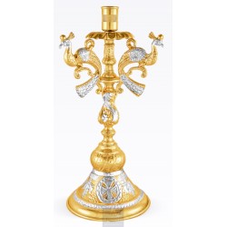 Candlestick Altar Silver and Gold plated