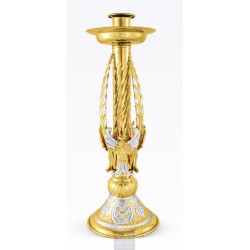 Candlestick Altar Silver and Gold plated