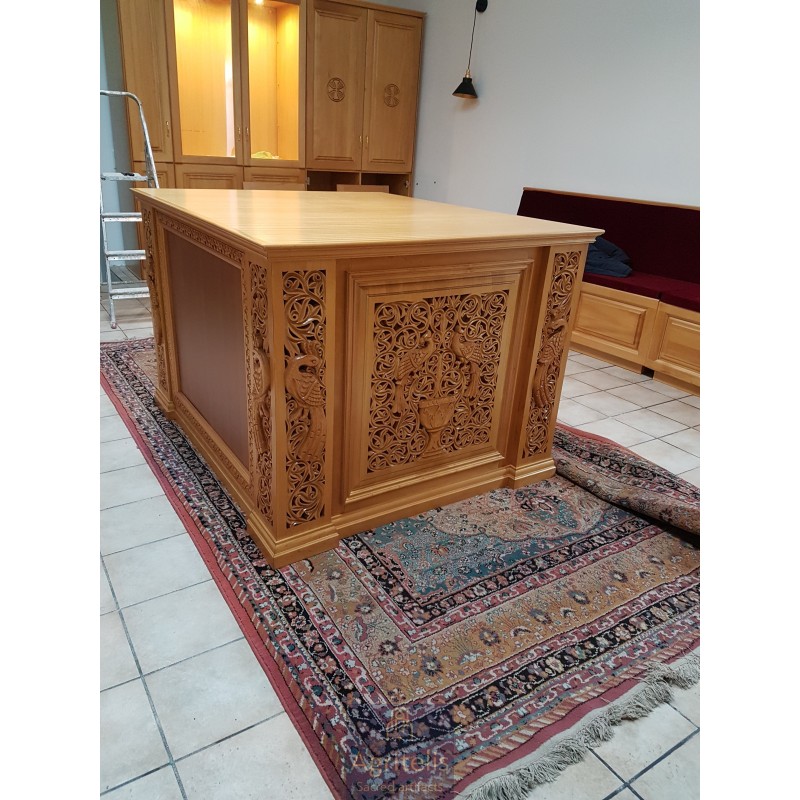 Holy Altar, Christian Orthodox Altar, Woodcraft, Oak, ieraskevi.com, Agritelis, Church Supplies