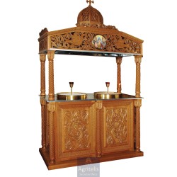 Candelabrum, Christian Orthodox Altar, Woodcraft, Oak, ieraskevi.com, Agritelis, Church Supplies