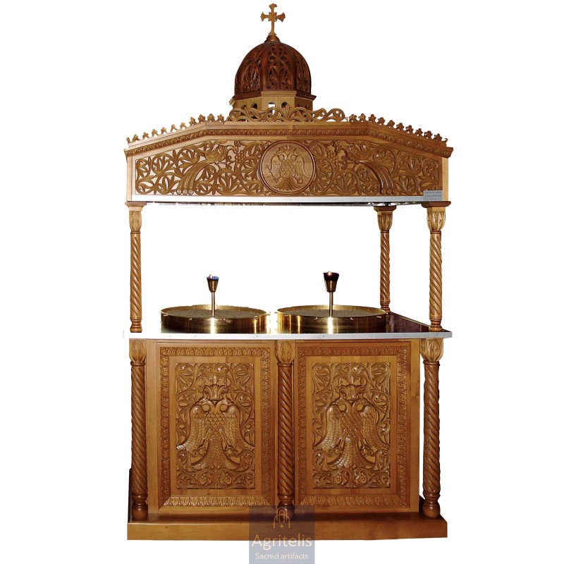 Candelabrum, Christian Orthodox Altar, Woodcraft, Oak, ieraskevi.com, Agritelis, Church Supplies