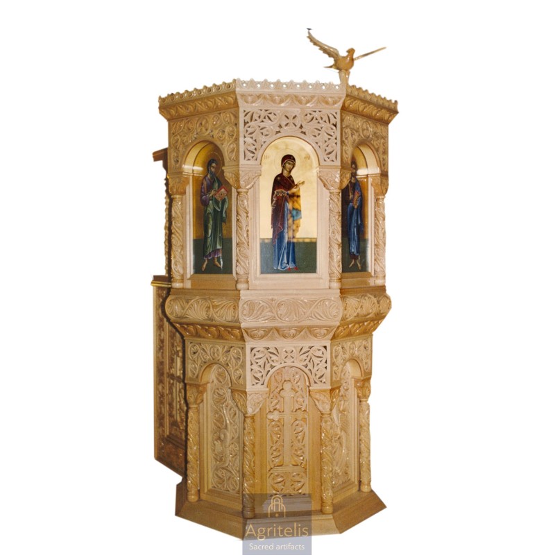 Amvon, Christian Orthodox Altar, Woodcraft, Oak, ieraskevi.com, Agritelis, Church Supplies