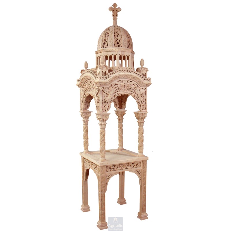 Icon Stand, Christian Orthodox Chair, Woodcraft, Oak, ieraskevi.com, Agritelis, Church Supplies