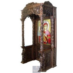 Icon Stand, Christian Orthodox Chair, Woodcraft, Oak, ieraskevi.com, Agritelis, Church Supplies