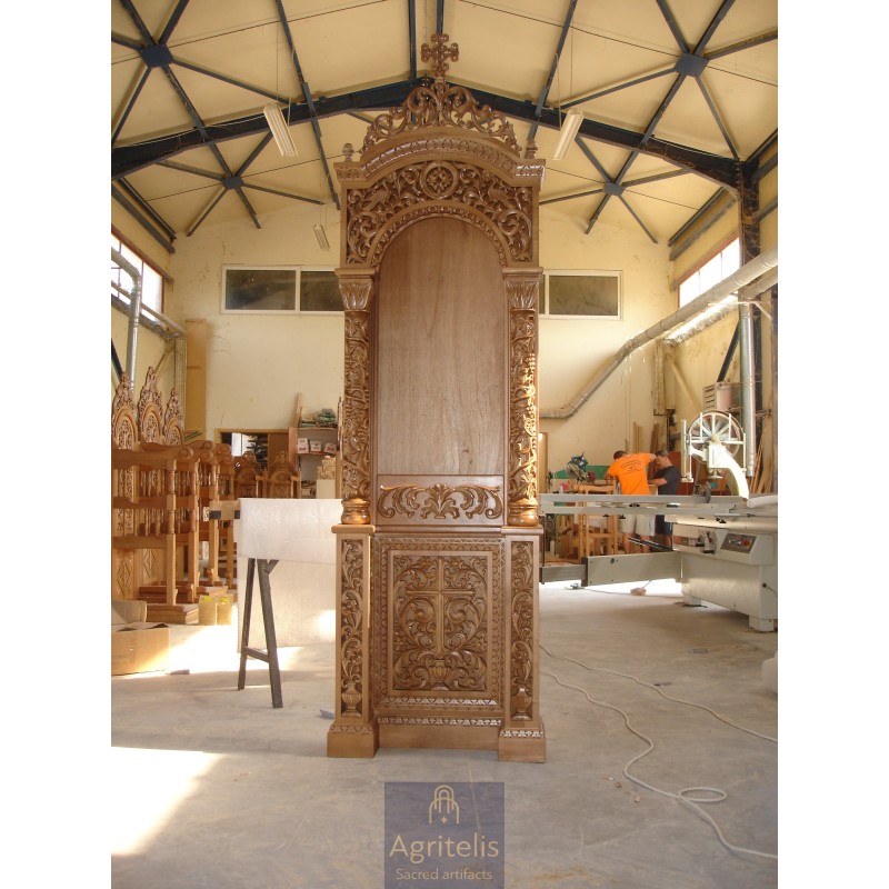 Icon Stand, Christian Orthodox Chair, Woodcraft, Oak, ieraskevi.com, Agritelis, Church Supplies