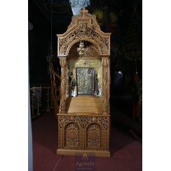 Icon Stand, Christian Orthodox Chair, Woodcraft, Oak, ieraskevi.com, Agritelis, Church Supplies