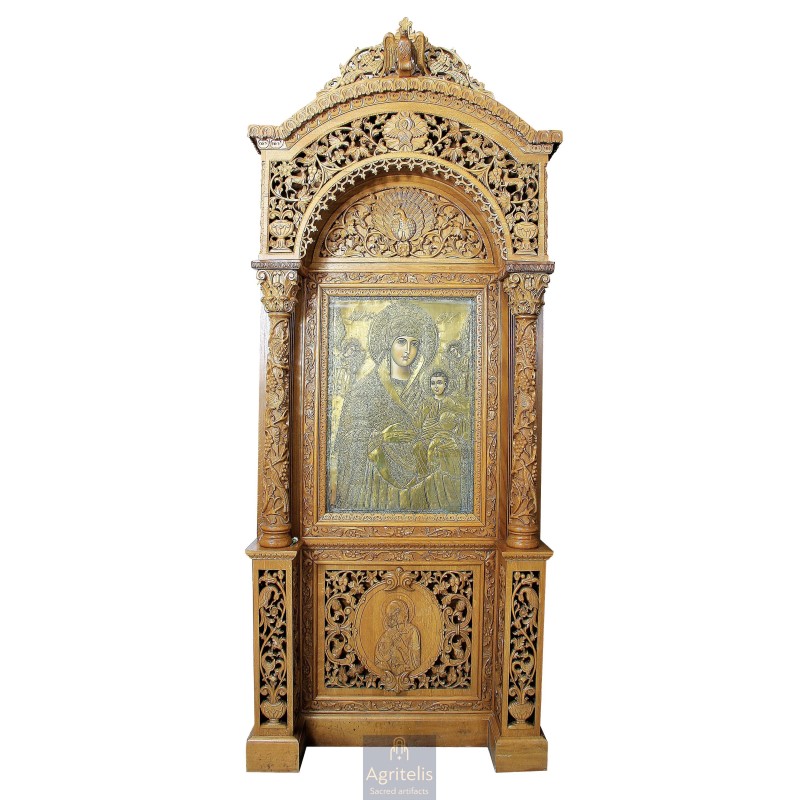 Icon Stand, Christian Orthodox Chair, Woodcraft, Oak, ieraskevi.com, Agritelis, Church Supplies