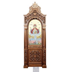 Icon Stand, Christian Orthodox Chair, Woodcraft, Oak, ieraskevi.com, Agritelis, Church Supplies