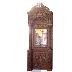 Icon Stand, Christian Orthodox Chair, Woodcraft, Oak, ieraskevi.com, Agritelis, Church Supplies