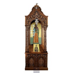 Icon Stand, Christian Orthodox Chair, Woodcraft, Oak, ieraskevi.com, Agritelis, Church Supplies